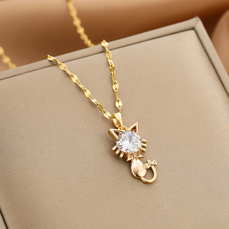 Affordable Luxury Fashion Titanium Steel Necklace Women's Simple All-match Exquisite